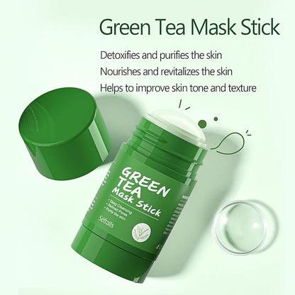 MASCARILLA FACIAL DE TÉ VERDE EN STICK - LIMPIEZA PROFUNDA Y REFRESCANTE