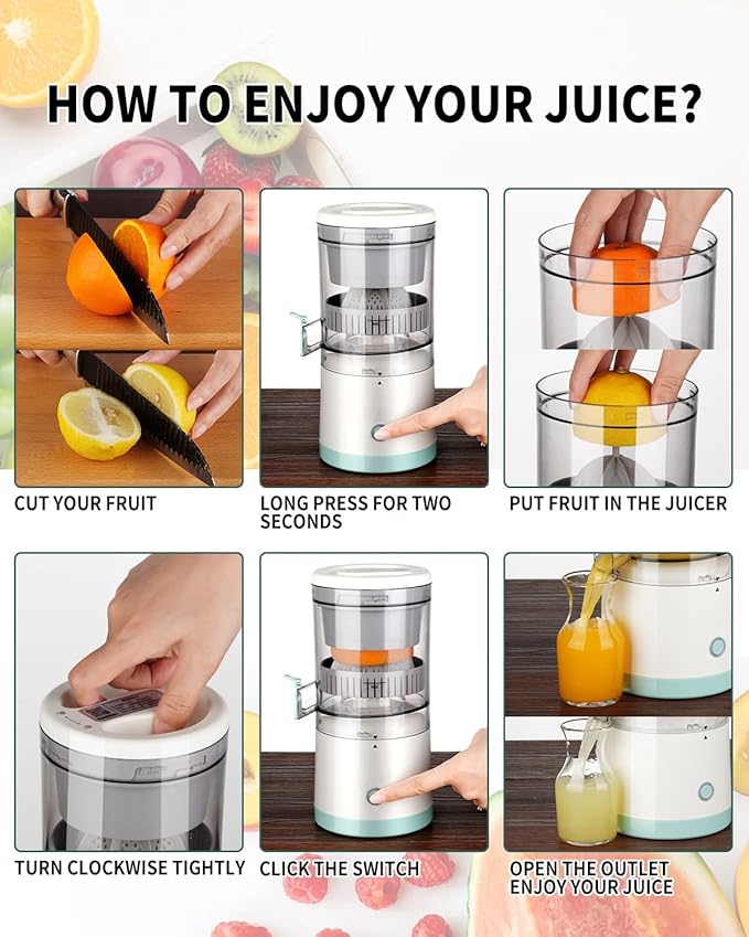 EXPRIMIDOR DE JUGO RECARGABLE